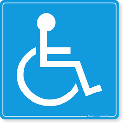PLACA ACESSO PARA DEFICIENTES FÍSICOS