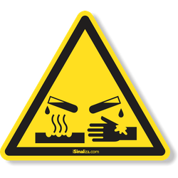 Etiqueta Iso W023 Material Corrosivo (10 und)