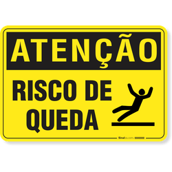 Placa Atenção Risco De Queda