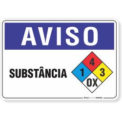 Placa Aviso Substância Hommel