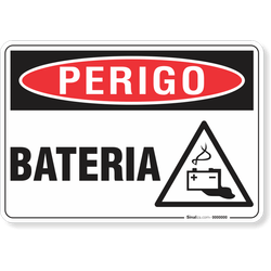 Placa Perigo Bateria