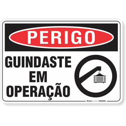 Placa Perigo Guindaste Em Operação