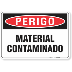 Placa Perigo Material Contaminado