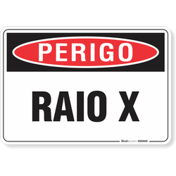 Placa Perigo Raio X