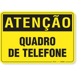 Placa Atenção Quadro De Telefone