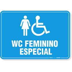 Placa Banheiro - Wc Feminino Especial