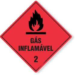 Placa Transporte De Risco - Gás Inflamável