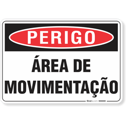 Placa Perigo Área De Movimentação