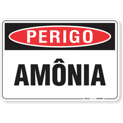 Placa Perigo Amônia