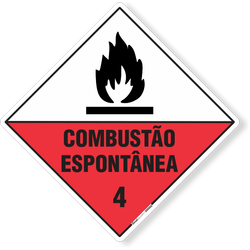 Placa Transporte De Risco Combustão Espontânea