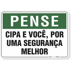 Placa Pense Cipa E Você Por Uma Segurança Melhor