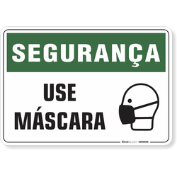 Placa Segurança  Use Máscara