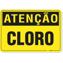 Placa Atenção Cloro