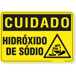 Placa Cuidado  Hidróxido De Sódio