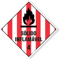 Placa Transporte De Risco - Sólido Inflamável