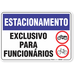 Placa Estacionamento Exclusivo Para Funcionários