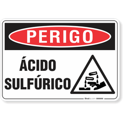 Placa Perigo Ácido Sulfúrico