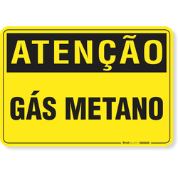 Placa Atenção Gás Metano