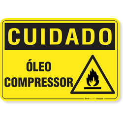 Placa Cuidado  Óleo Compressor