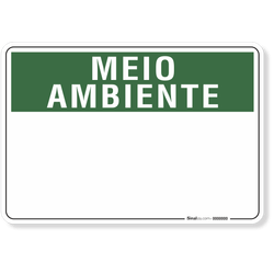 Placa Meio Ambiente Personalizada