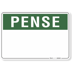 Placa Pense Personalizada
