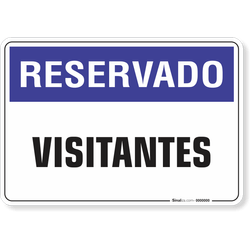 Placa Reservado Visitantes