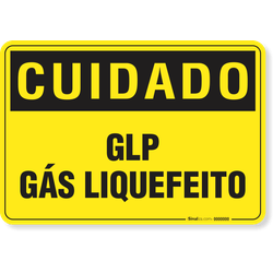 Placa Cuidado  Glp Gás Liquefeito