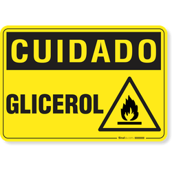 Placa Cuidado  Glicerol