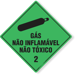 Placa Transporte De Risco - Gás Não Inflamável Não Tóxico