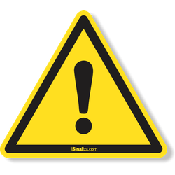 Etiqueta  Iso W001 Sinal De Aviso Geral (10 und)
