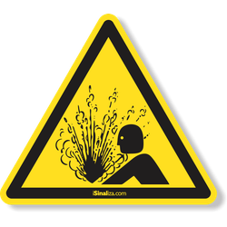 Pacote de Etiqueta Risco De Faíscas Explosivas (10 Und)