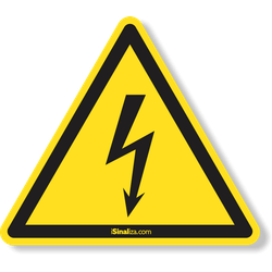 Etiqueta Iso W012 Risco De Electrocussão (10 und)