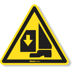 Pacote de Etiqueta Risco De Esmagamento Dos Pés I31 (10 Und)