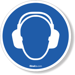 Etiqueta Obrigatório Uso De Proteção Auricular (10 und)