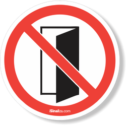 Etiqueta Não Abrir Ou Fechar A Porta (10 und)