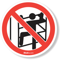 Pacote de Etiqueta Proibido Escalar Prateleiras (10 Und)