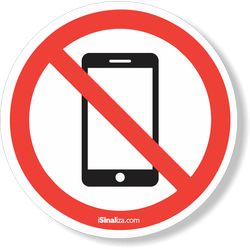 Etiqueta Proibido Uso De Celular (10 und)