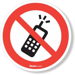 Etiqueta Proibido Uso De Celular I40 (10 und)