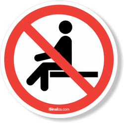 Etiqueta Proibido Sentar (10 und)