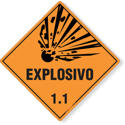 Placa Transporte De Risco - Explosivo 1.1