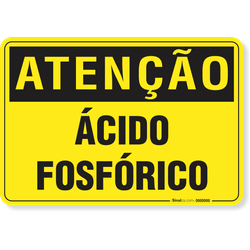 Placa Atenção Ácido Fosfórico
