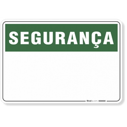 Placa Segurança Personalizada