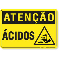 Placa Atenção Ácidos