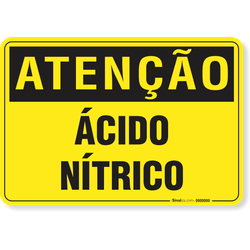 Placa Atenção Ácido Nítrico