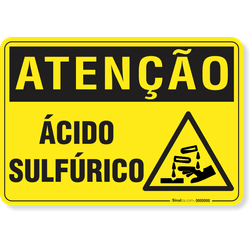 Placa Atenção Ácido Sulfúrico P2