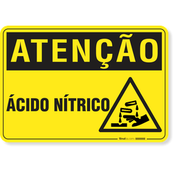 Placa Atenção Ácido Nítrico