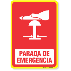 Placa Parada De Emergência