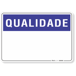 Placa Qualidade Personalizada