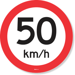 Placa Velocidade Máxima Permitida 50 Km/H R-19 Resolução Contran Nº 180 180/2005