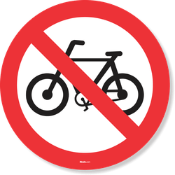 Placa Proibido Trânsito De Bicicletas R-12 Resolução Contran Nº 180 180/2005